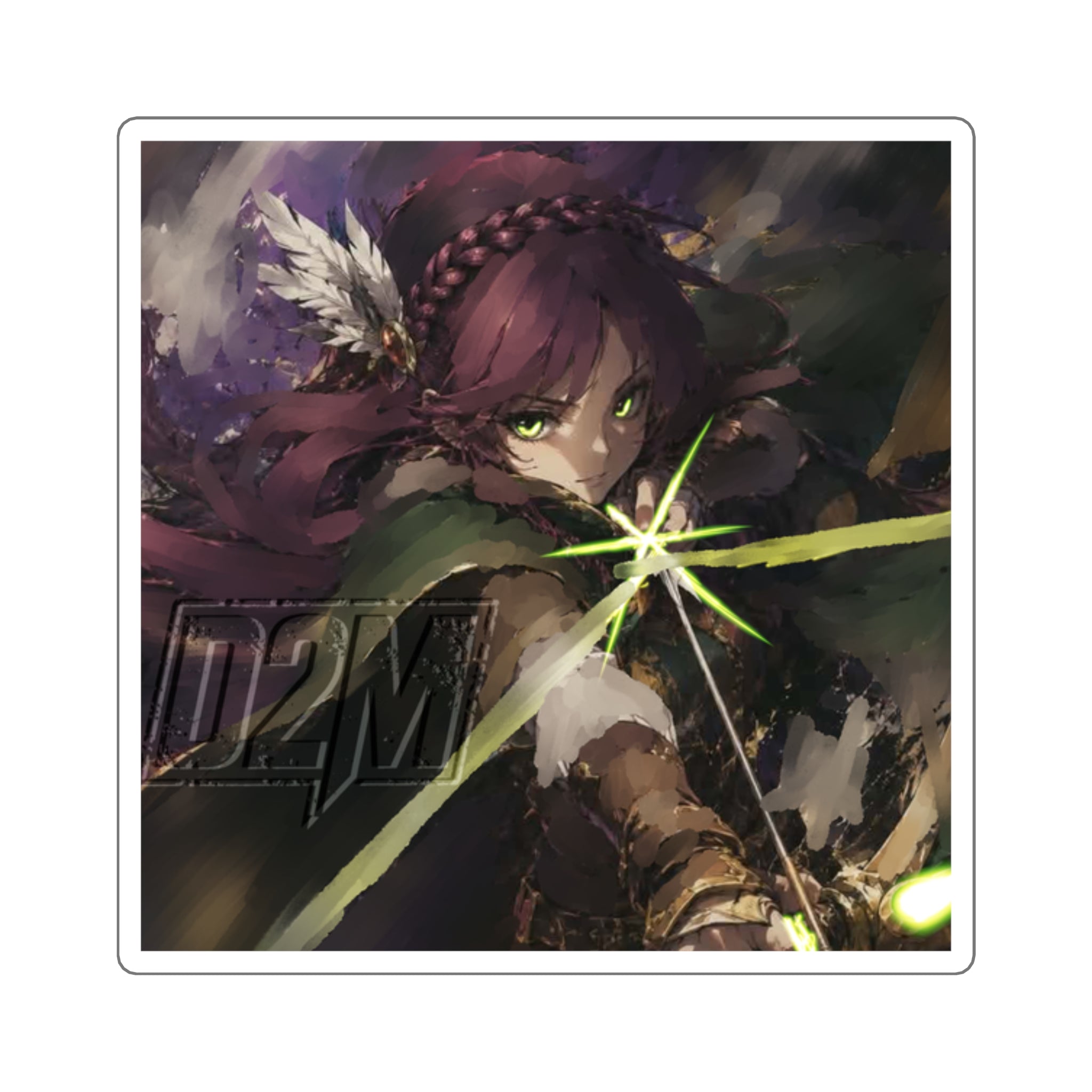 BowMaster | Square Stickers | Multiple Sizes | Art By: Death2Myself