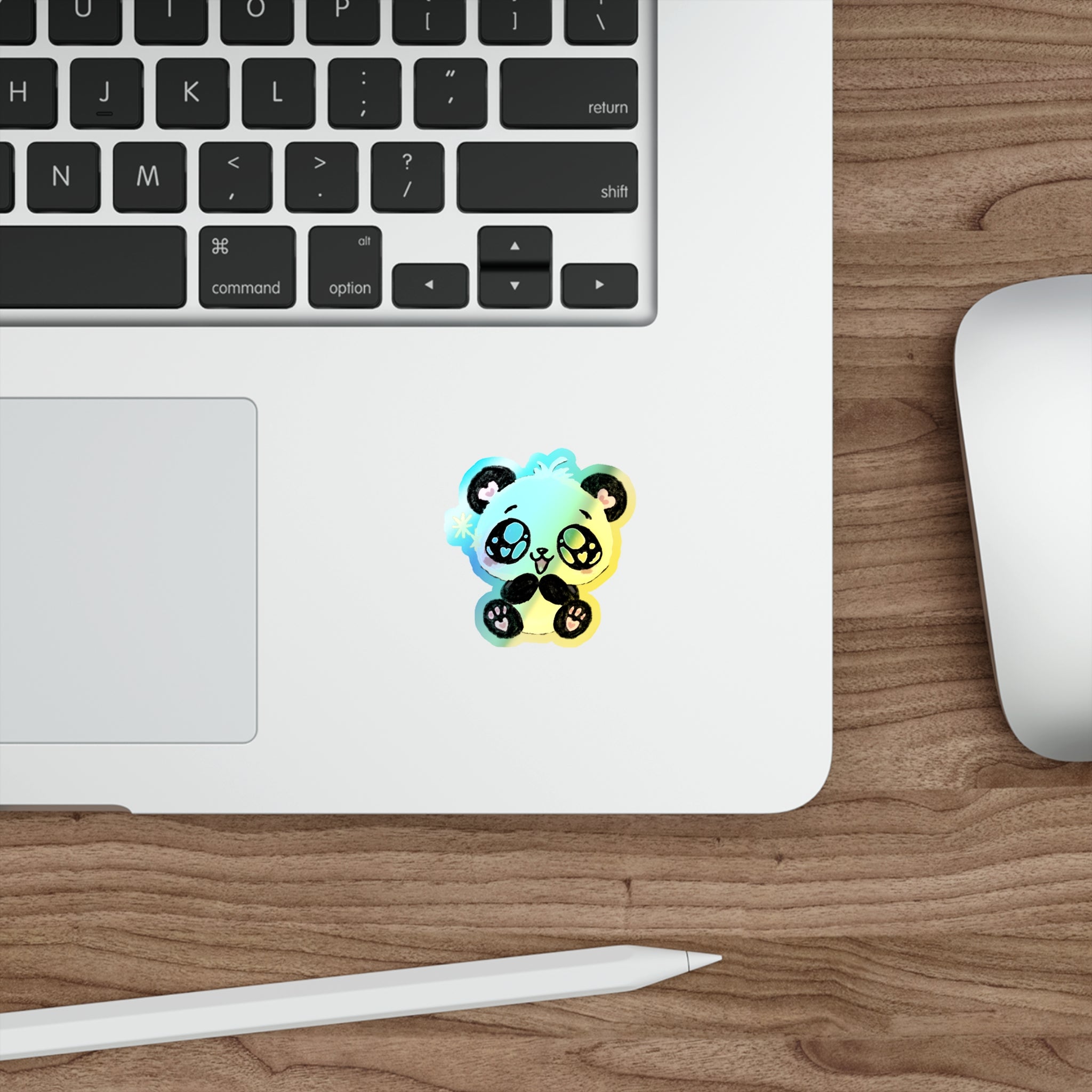 Panda | Holographic Die-cut Stickers | Art By: Death2Myself