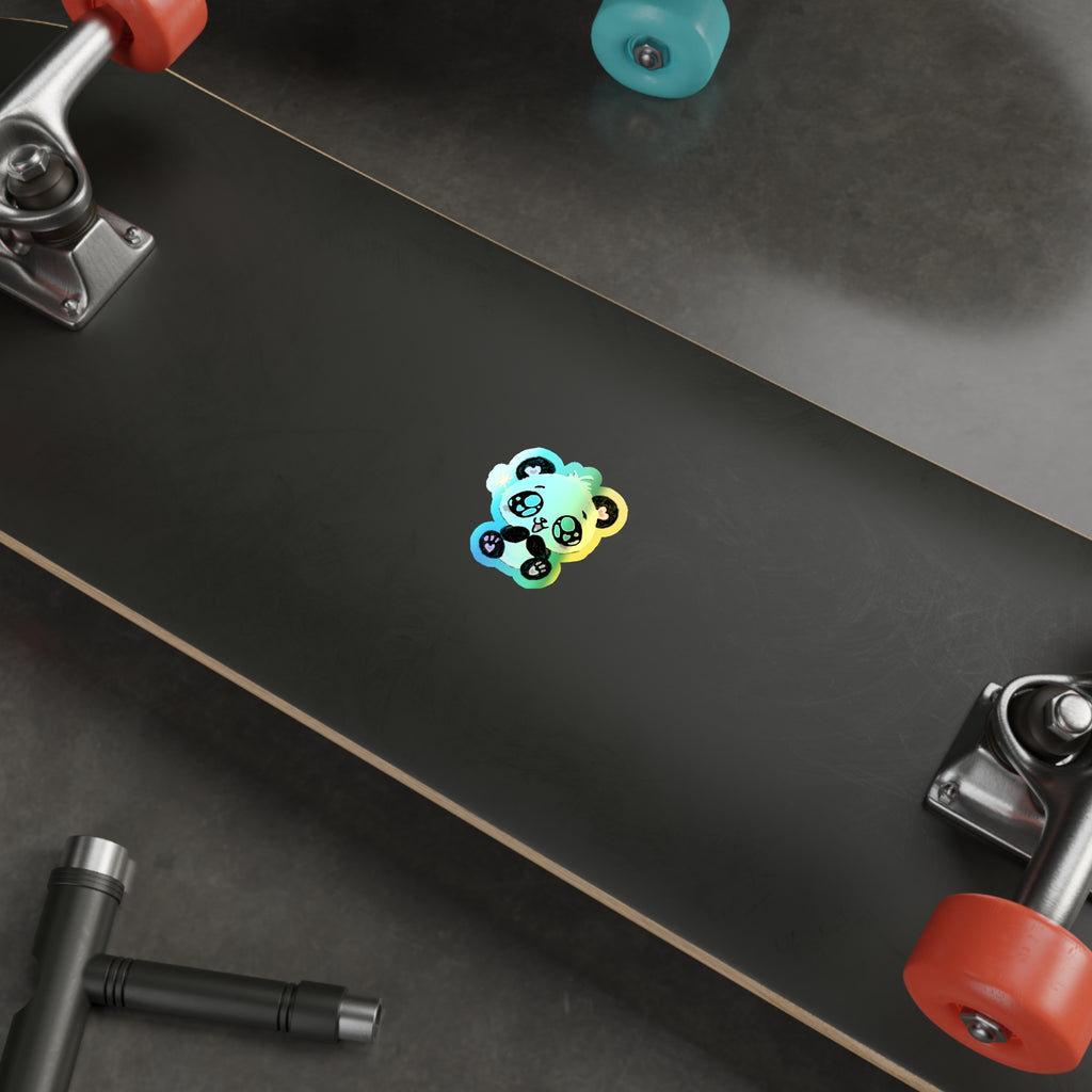 Panda | Holographic Die-cut Stickers | Art By: Death2Myself