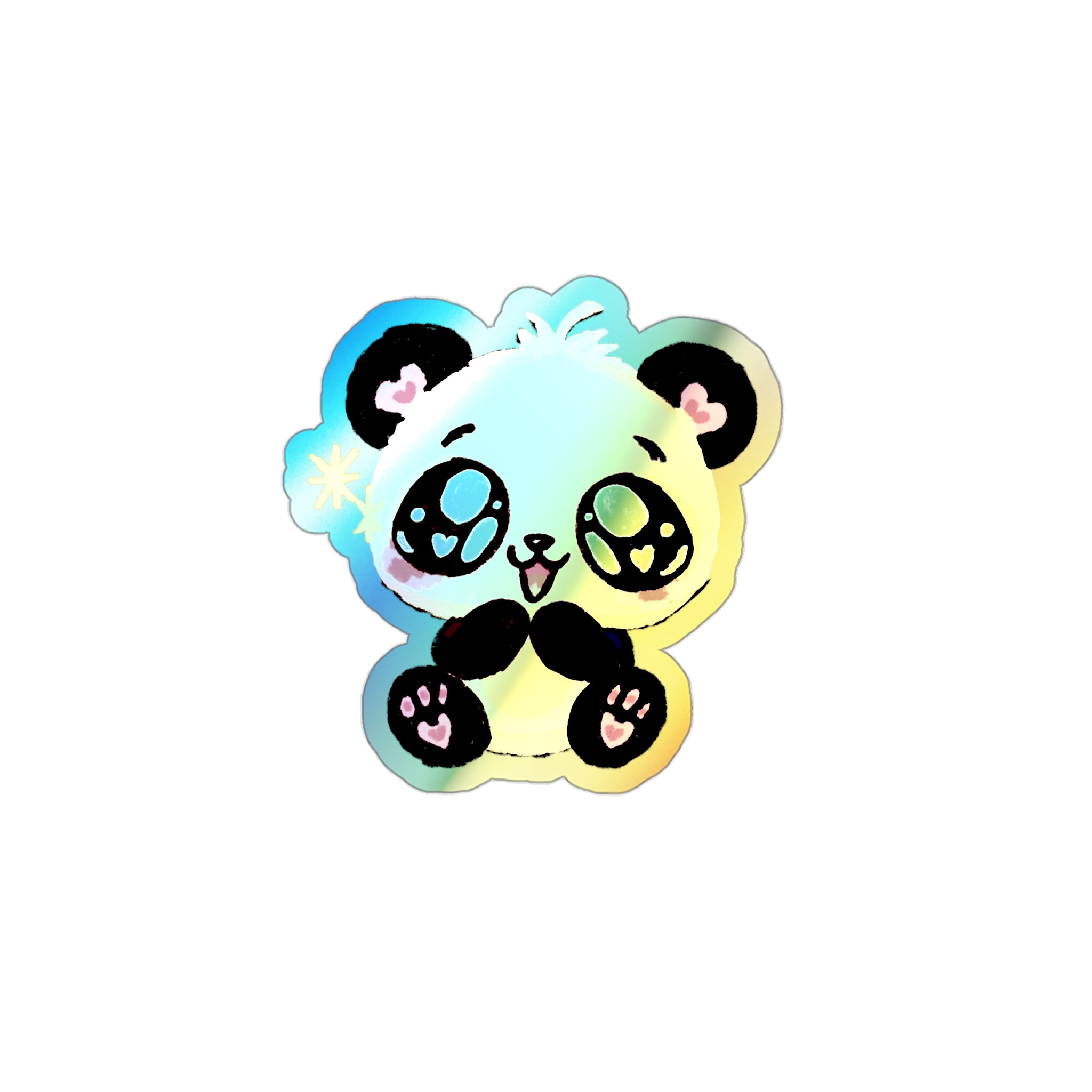 Panda | Holographic Die-cut Stickers | Art By: Death2Myself