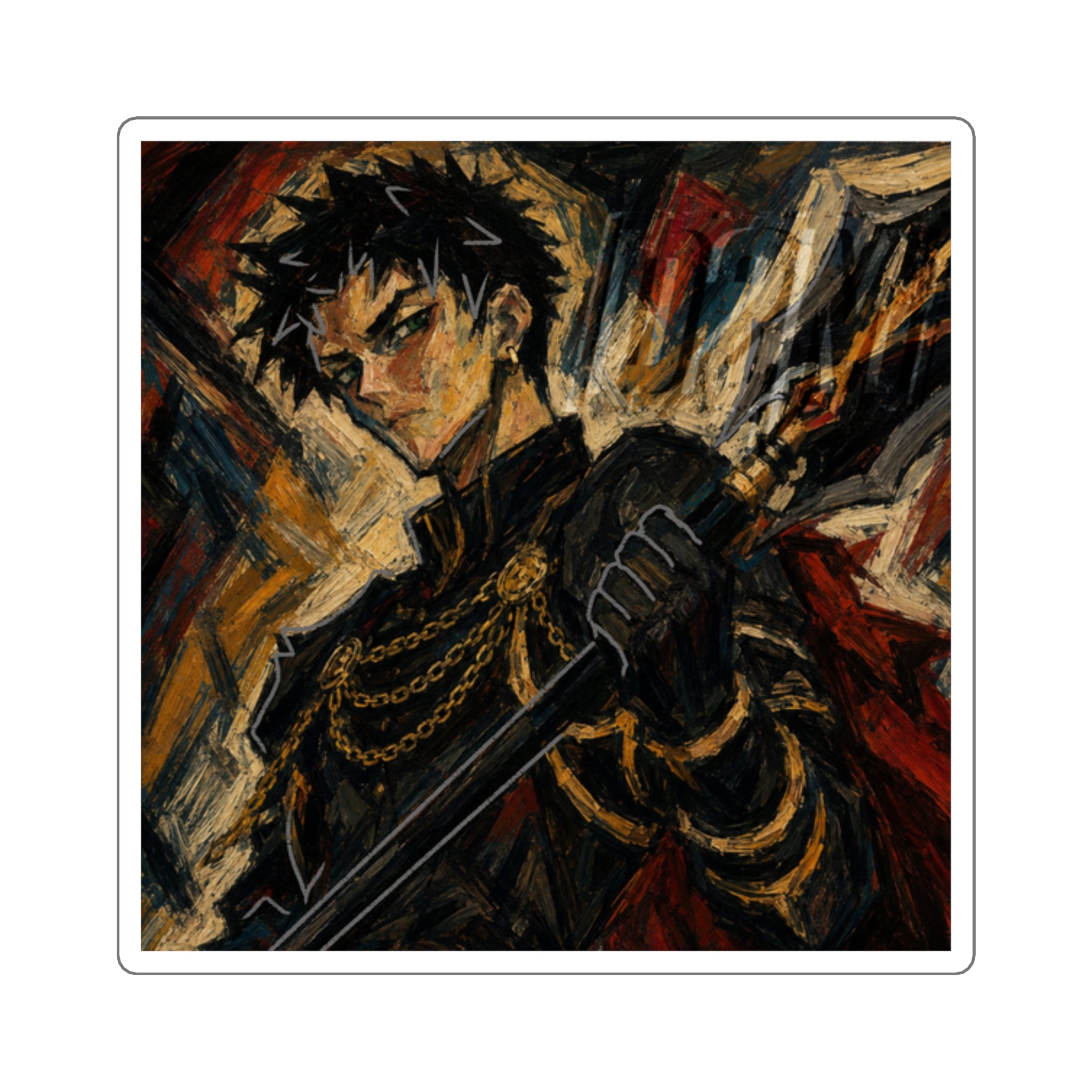 Dark Knight | Square Stickers | Multiple Sizes | Art By: Death2Myself