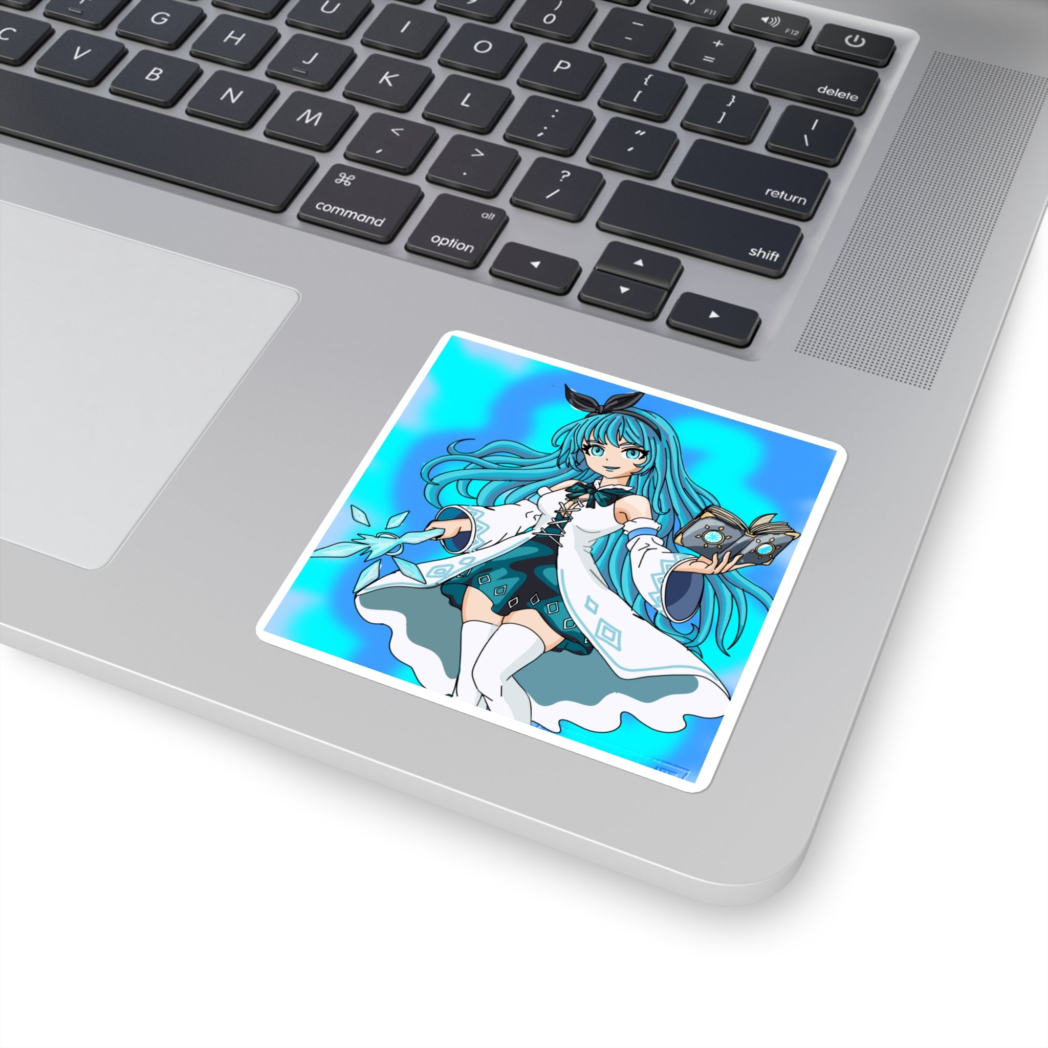 Ice Lightning Mage | Square Stickers | Multiple Sizes | Art By: Death2Myself