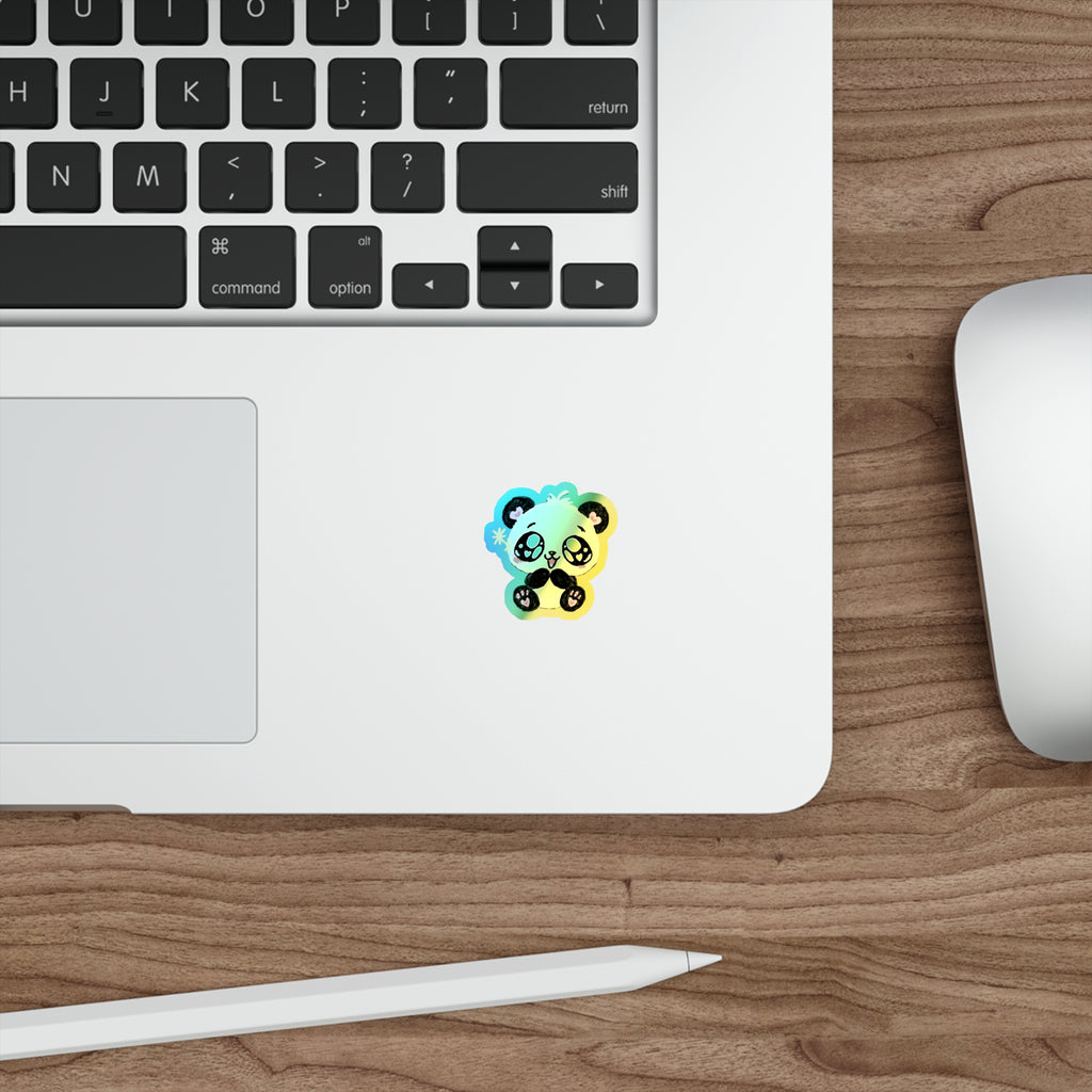Panda | Holographic Die-cut Stickers | Art By: Death2Myself